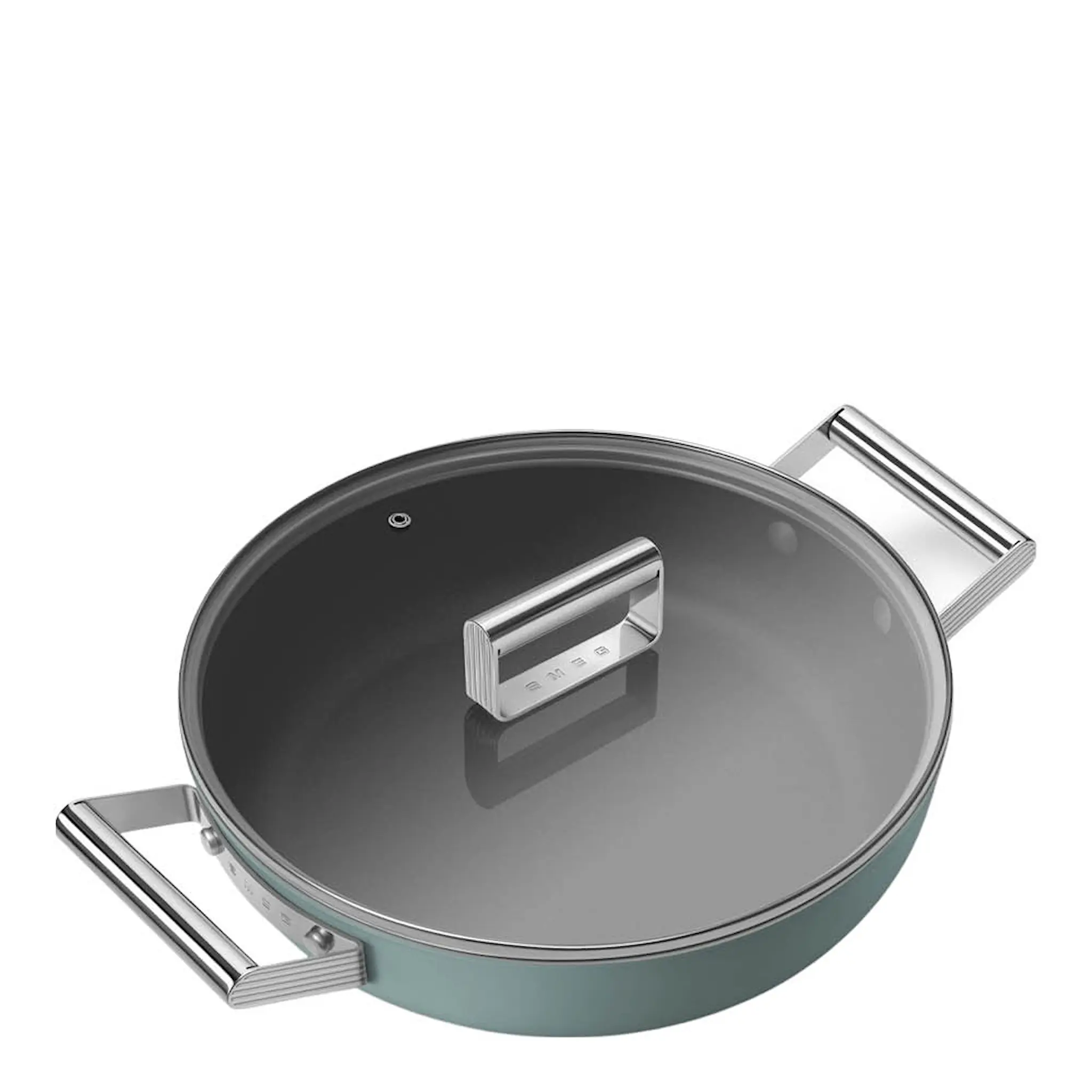 Smeg Traktørpanne 28 cm keramisk emerald green