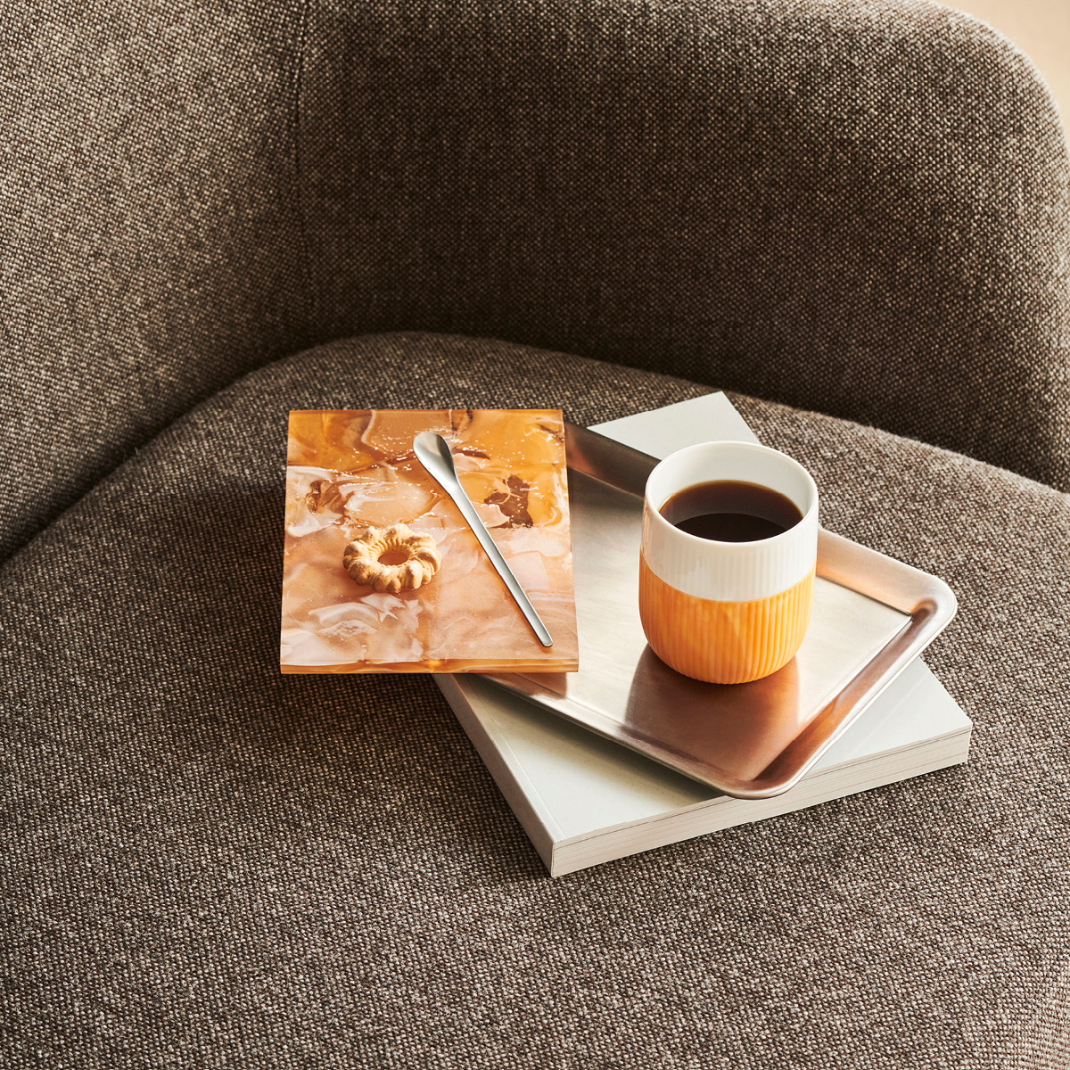 Royal Copenhagen Fluted Contrast Marble Muki 35 cl Fiery Yellow