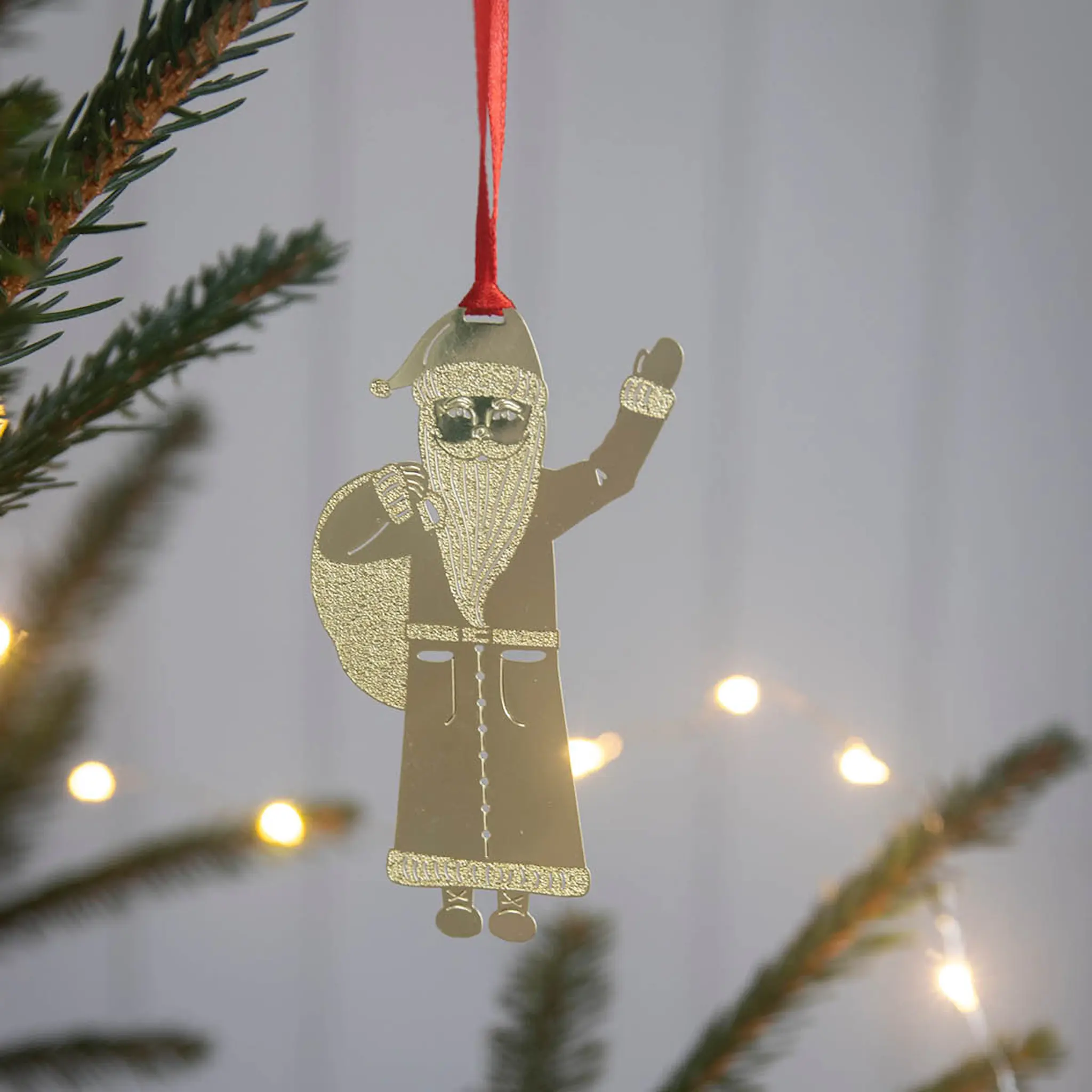 Pluto Claus hengende dekorasjon 8,6 cm gull