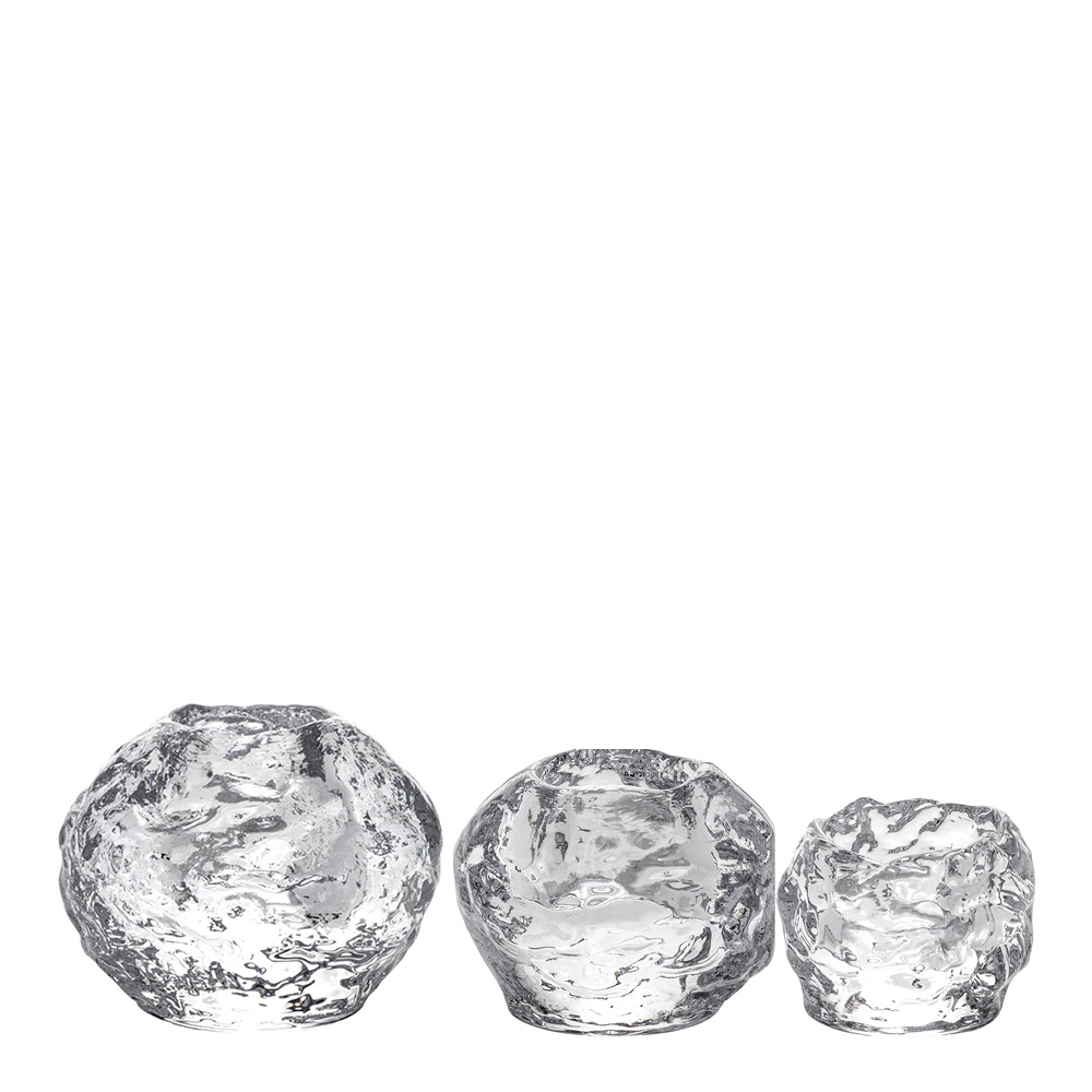Kosta Boda - Snowball Kynttilälyhty 3 osaa Kirkas