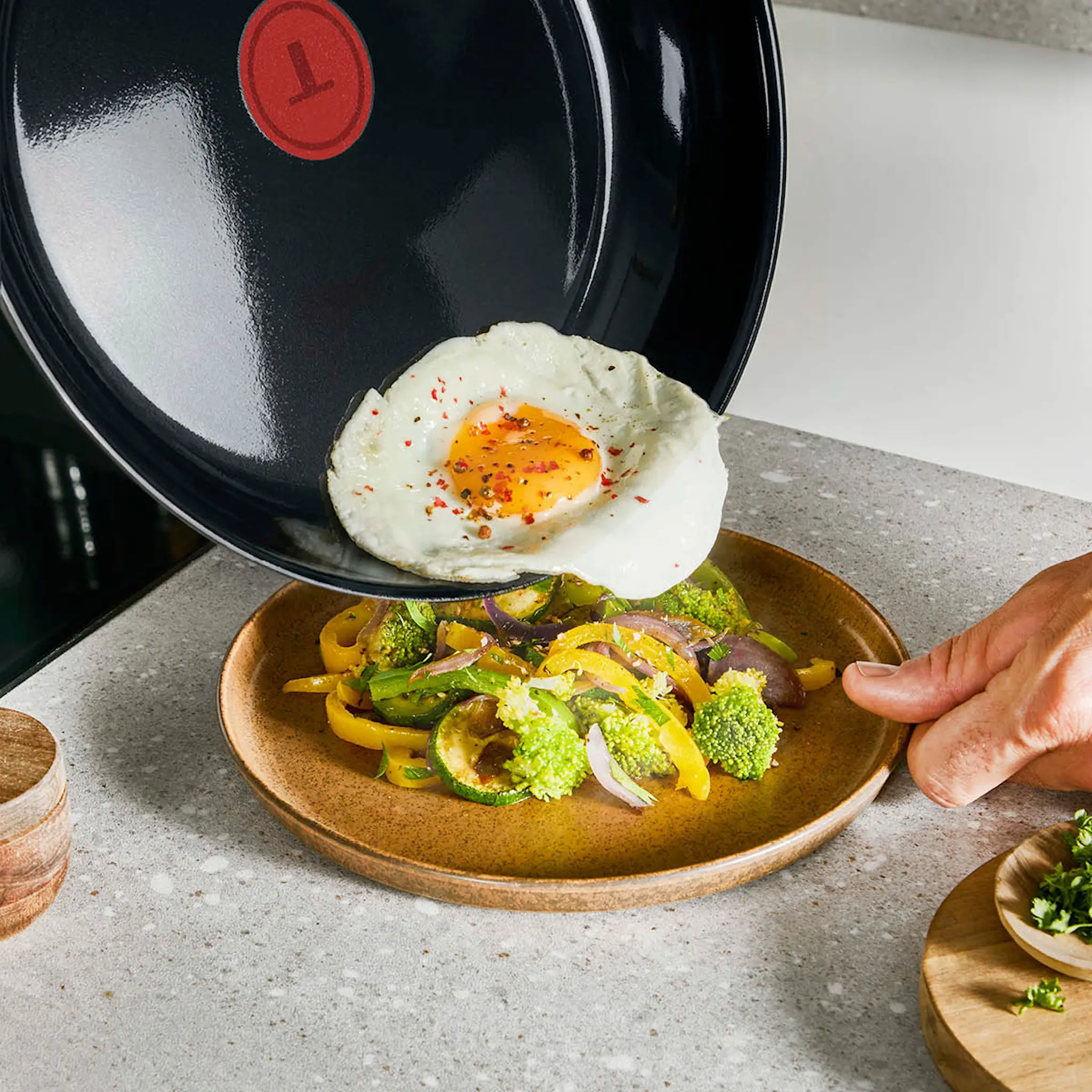 Tefal Ingenio Emotion Paistinpannusetti 24+28 cm brushed ceramic