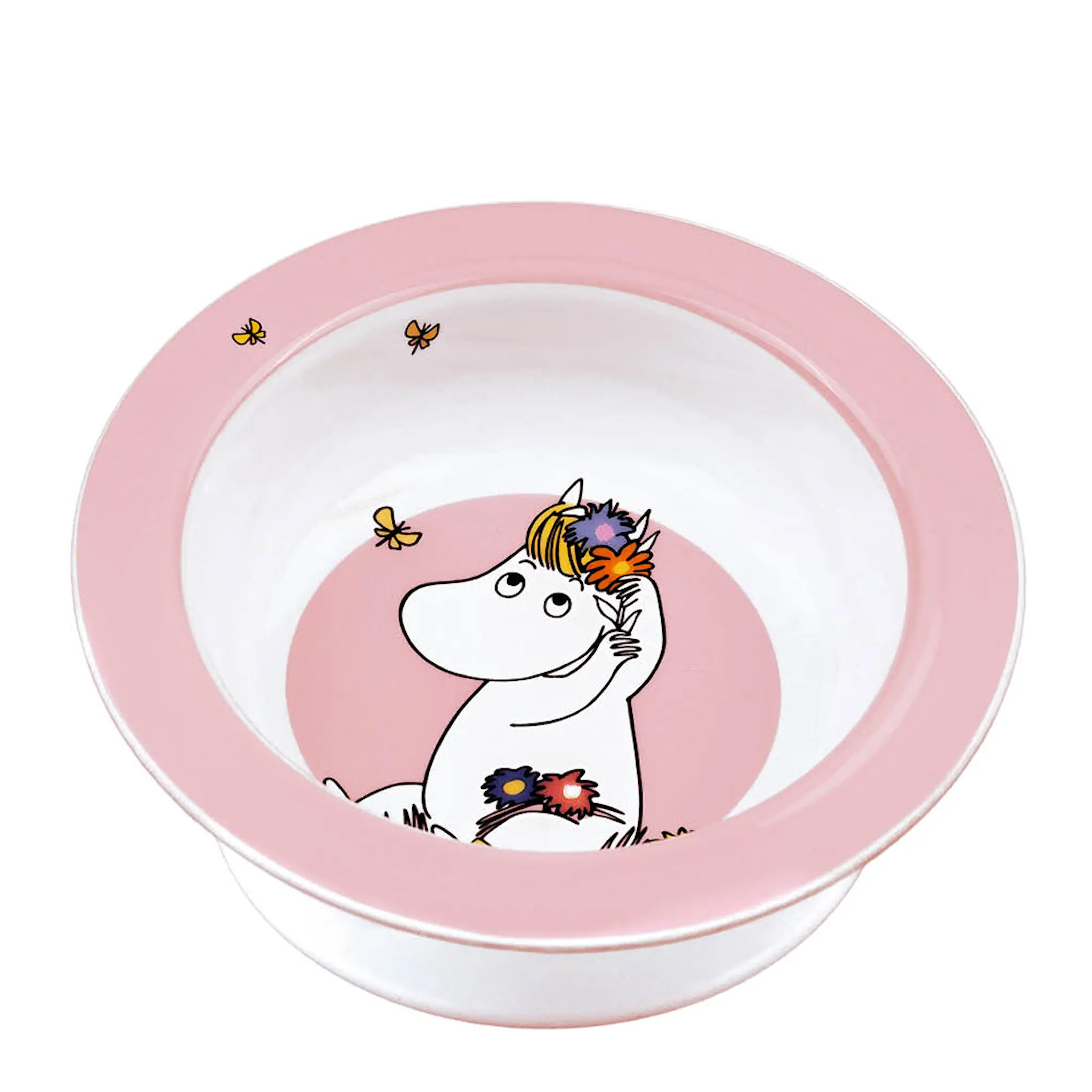 Rätt Start Muumi Lautanen imukupilla 15,5 cm Niitty vaaleanpunainen