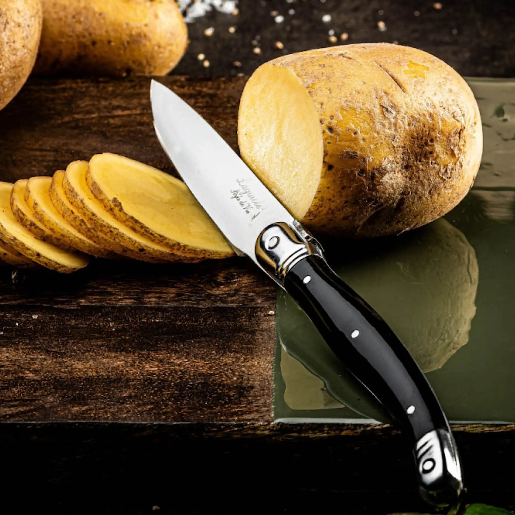 Laguiole Style de Vie Knivset 3 delar svart