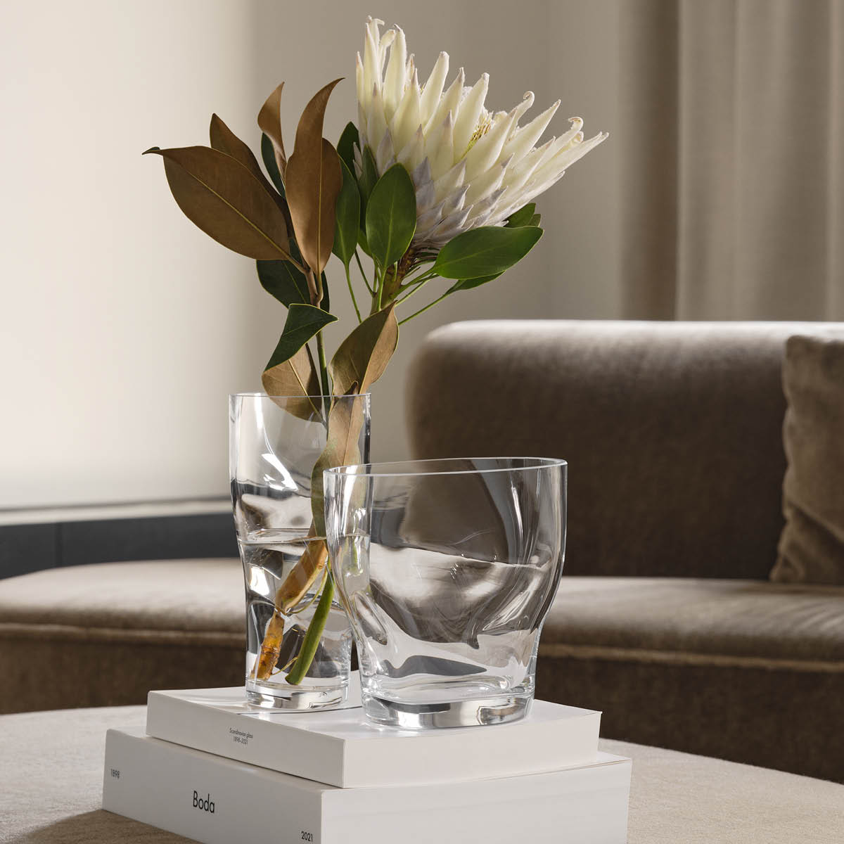 Orrefors Squeeze Tulppaanimaljakko 18 cm Kirkas