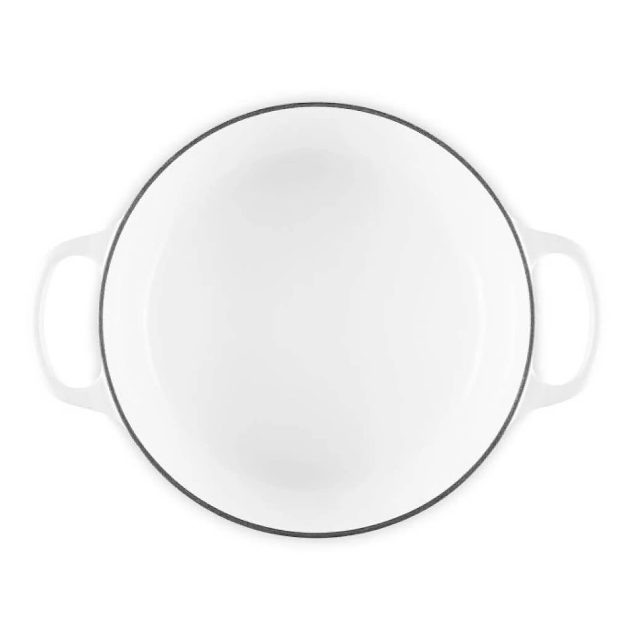 Le Creuset Signature gjutjärnsgryta rund 4,2L 24 cm white/guld/crucible knob