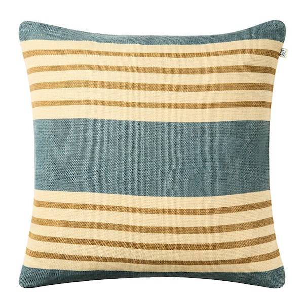 Aria kuddfodral linne 50x50 cm Heaven Blue/Khaki