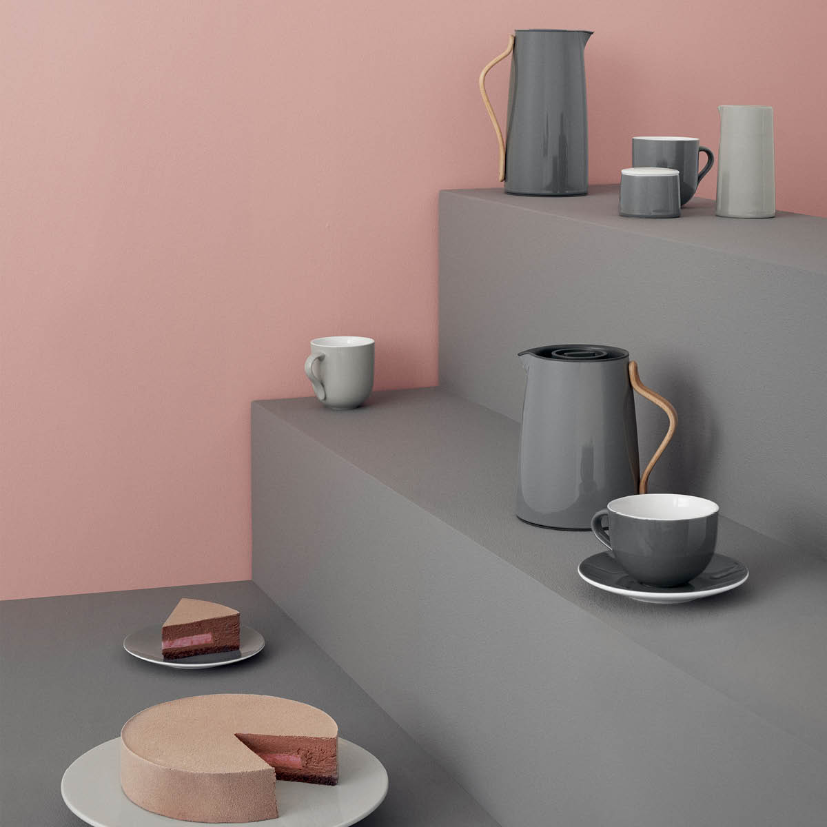 Stelton Danish Modern Emma Termoskanna Kaffe 1,2 L Grå