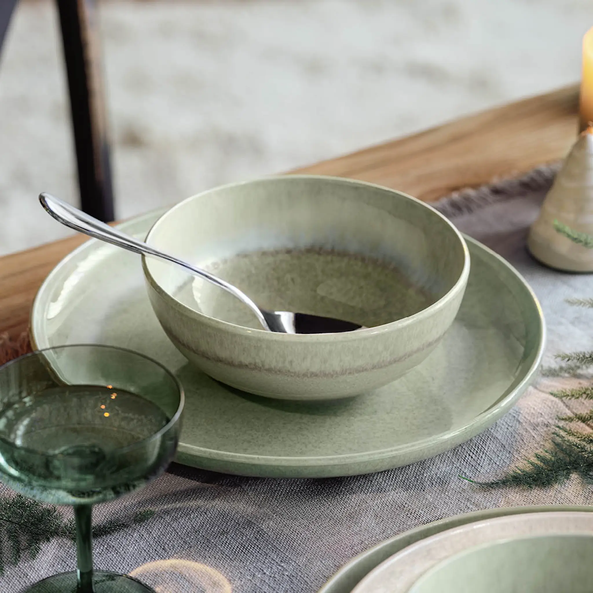 Villeroy & Boch Perlemor Alga skål 17 cm 55 cl grön