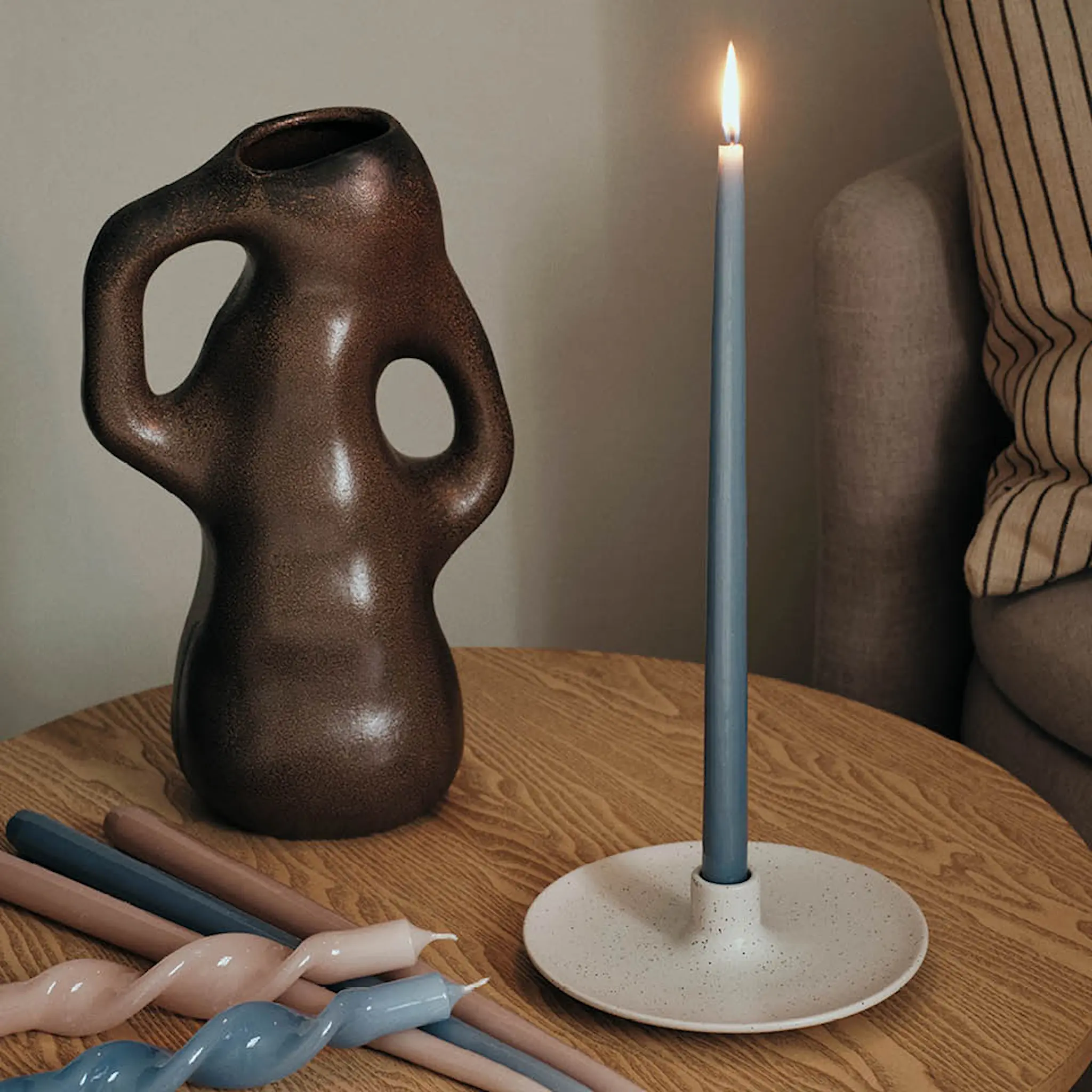 Broste Copenhagen Nordic Vanilla ljusstake 18x4 cm cream