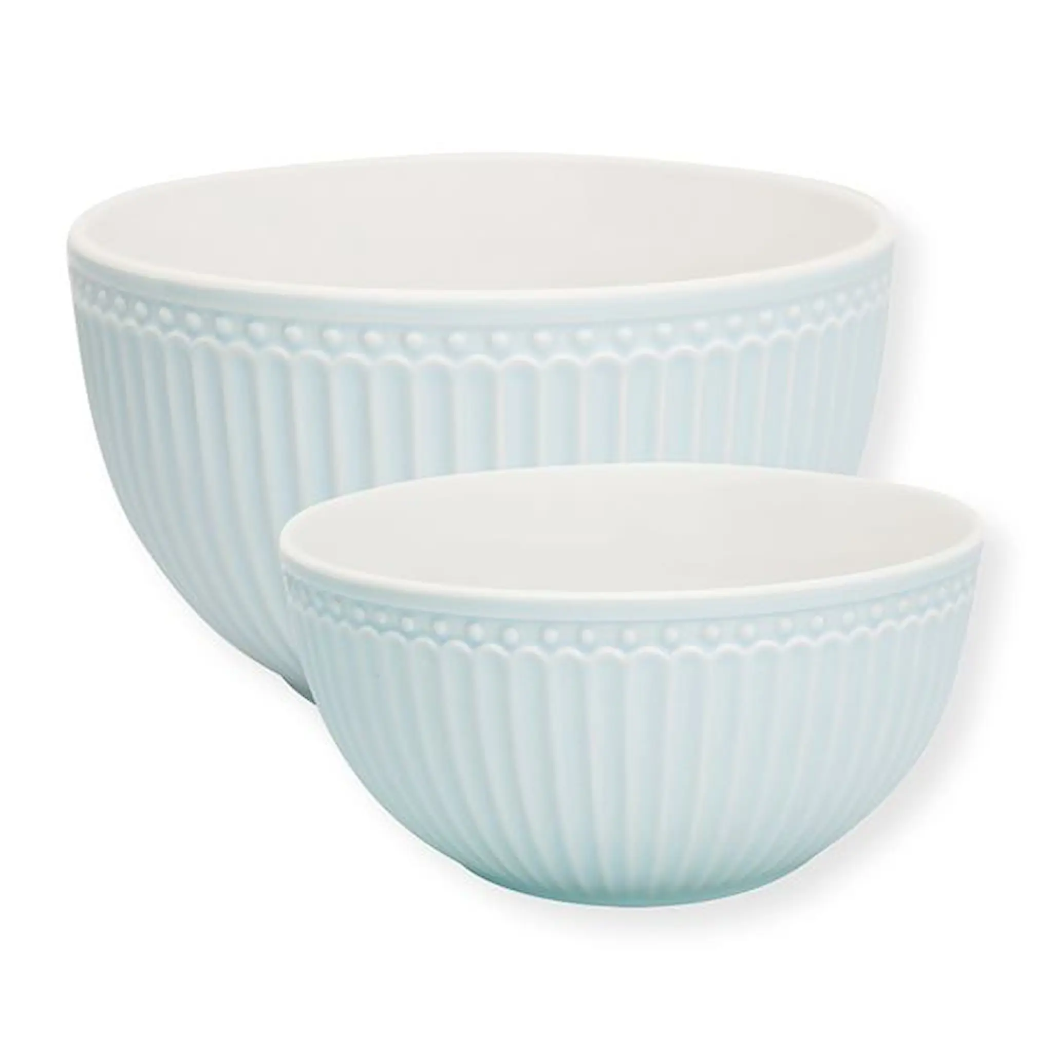 GreenGate Everyday Alice skålset 0,9+2,2 L pale blue