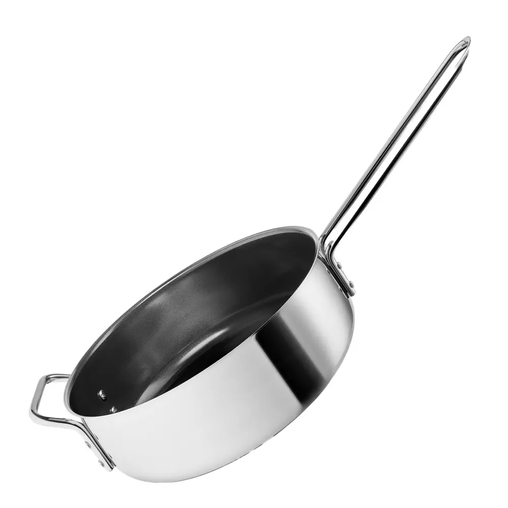 Stainless Steel Korkeareunainen paistinpannu 24 cm Keraaminen pinnoite