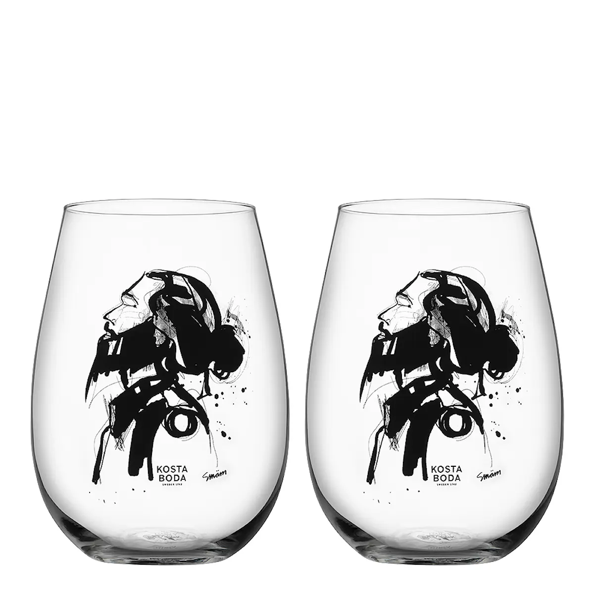 Kosta Boda All About You Tumbler 57 cl 2-pack Love Him