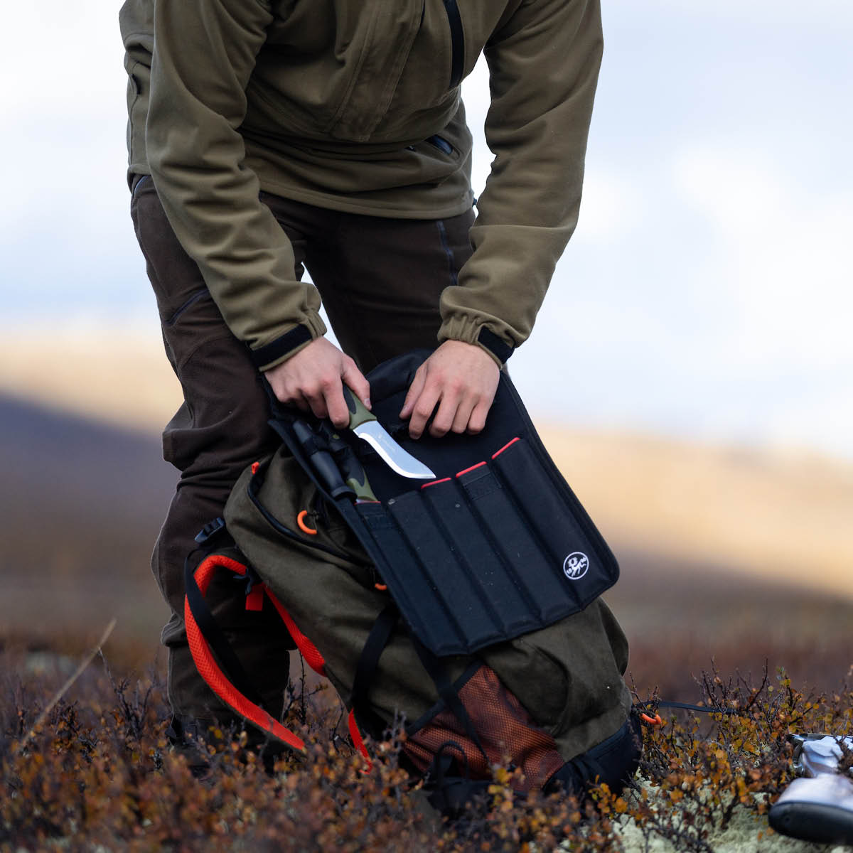 Brusletto Slaktset knivset 4 delar svart/grön