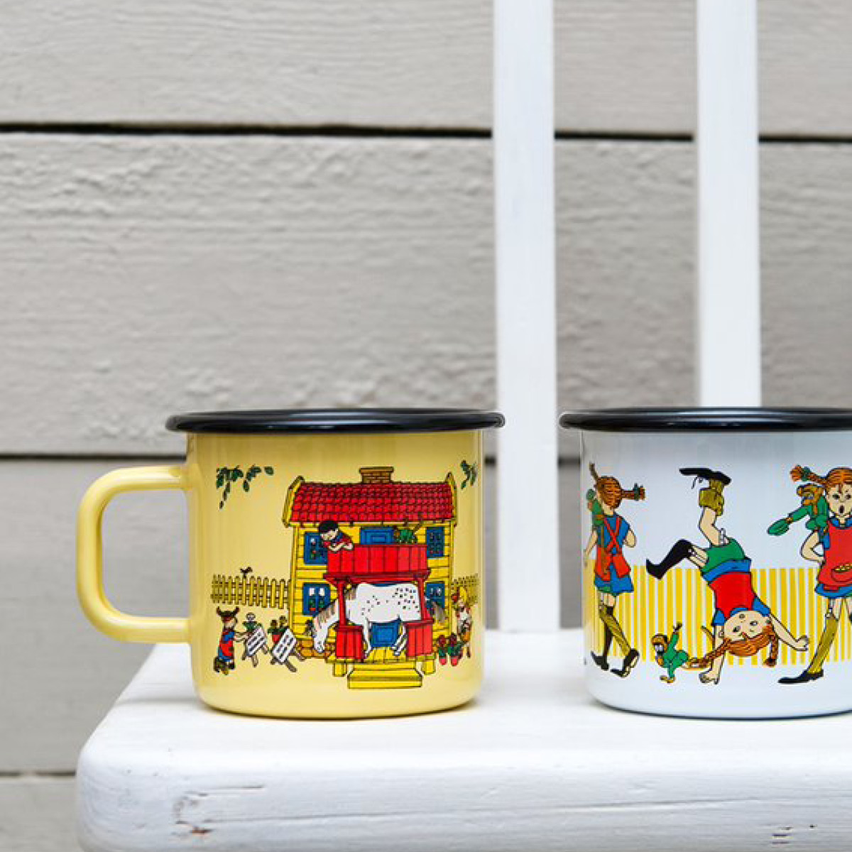 Muurla Pippi emaljmugg villa villekulla 37 cl