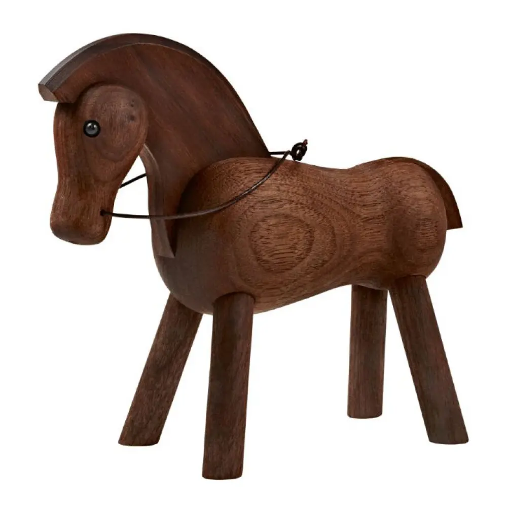 Puinen Hevonen 14 cm Pähkinäpuu