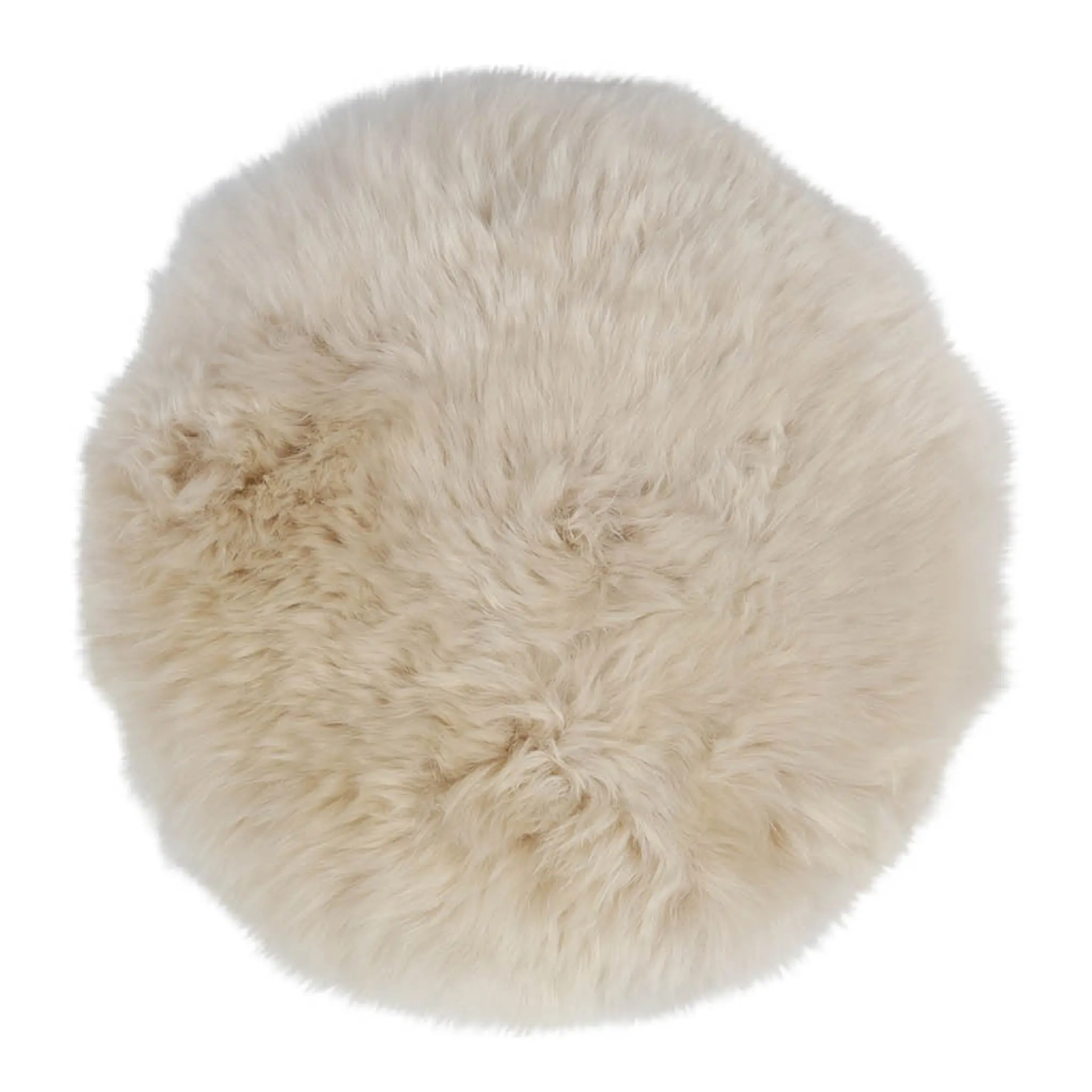 Natures Collection Sittdyna New Zealand fårskinn lång ull 34 cm linen