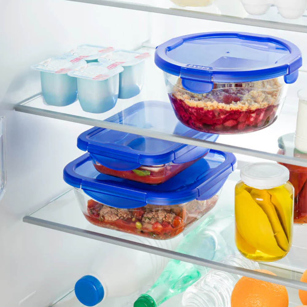 Pyrex Cook & Go Säilytyspurkki 2 L Sininen/Kirkas