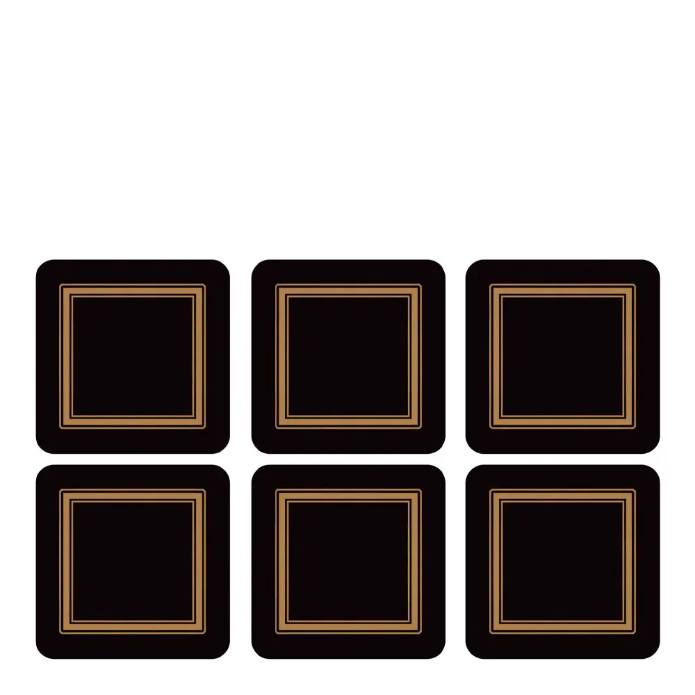 Classic Lasinalunen 6 kpl Musta