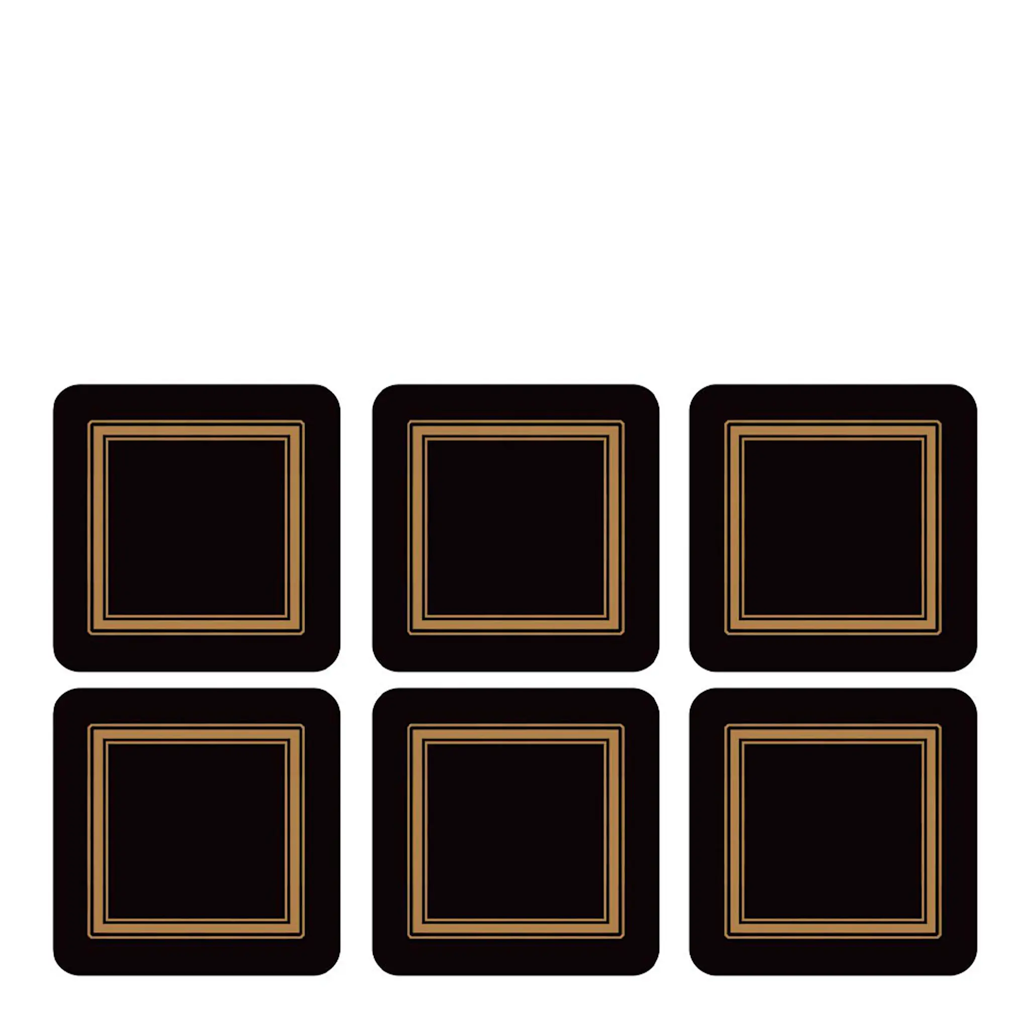 Pimpernel Classic Glasunderlägg 6-pack svart