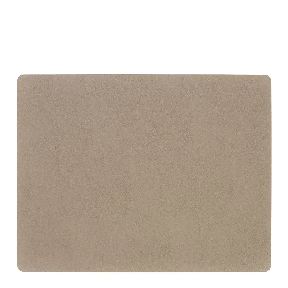 Leather Serene Square bordbrikke L 35x44 cm mole grey