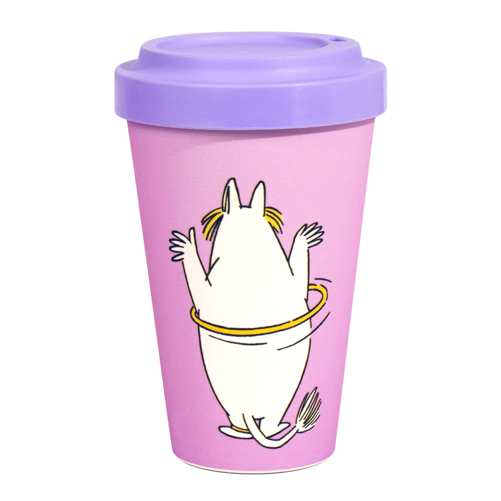 Nordicbuddies Mumin take away mugg 45 cl Snorkfröken hula hoop dance rosa