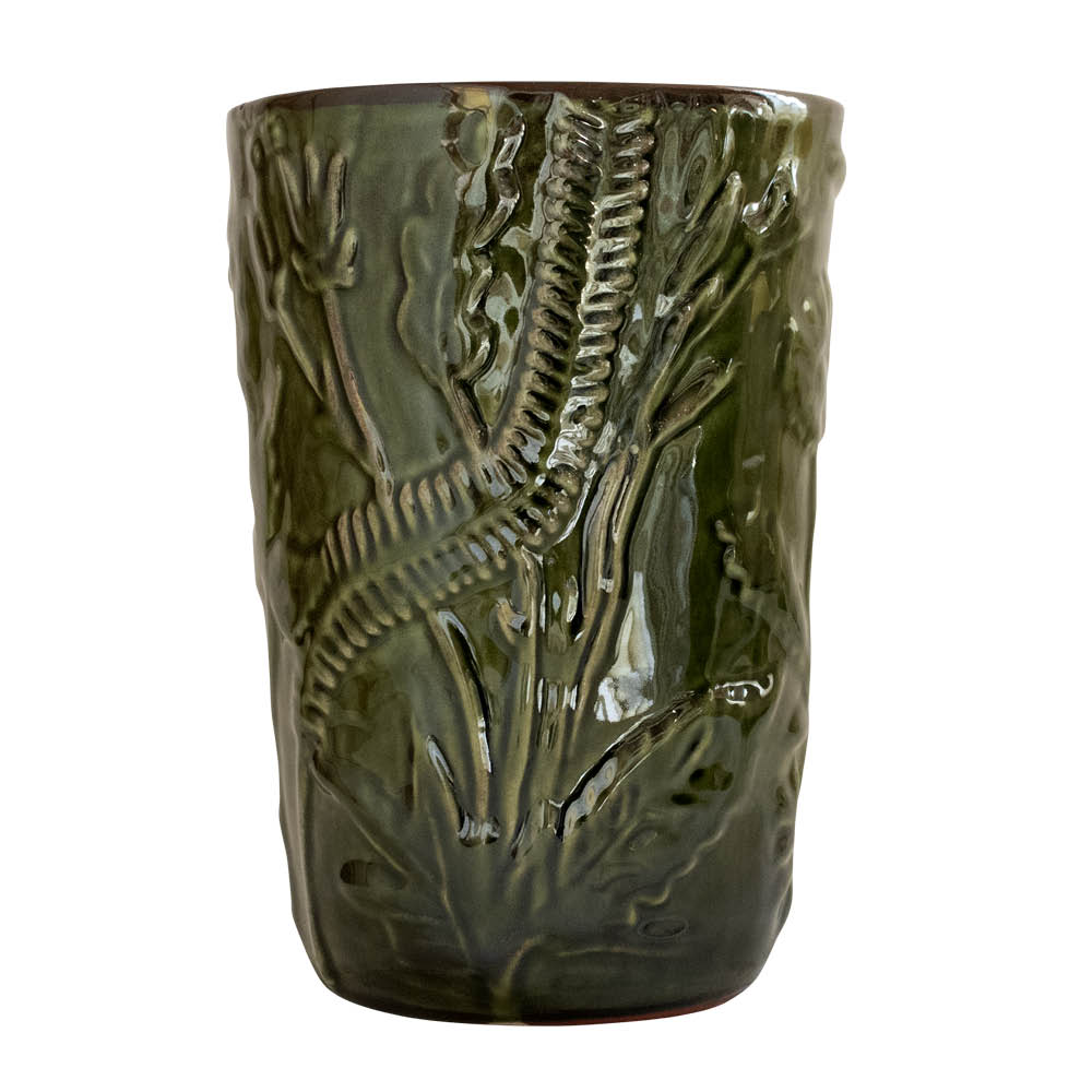 Nittsjö Flora vase cylindro 20 cm grønn