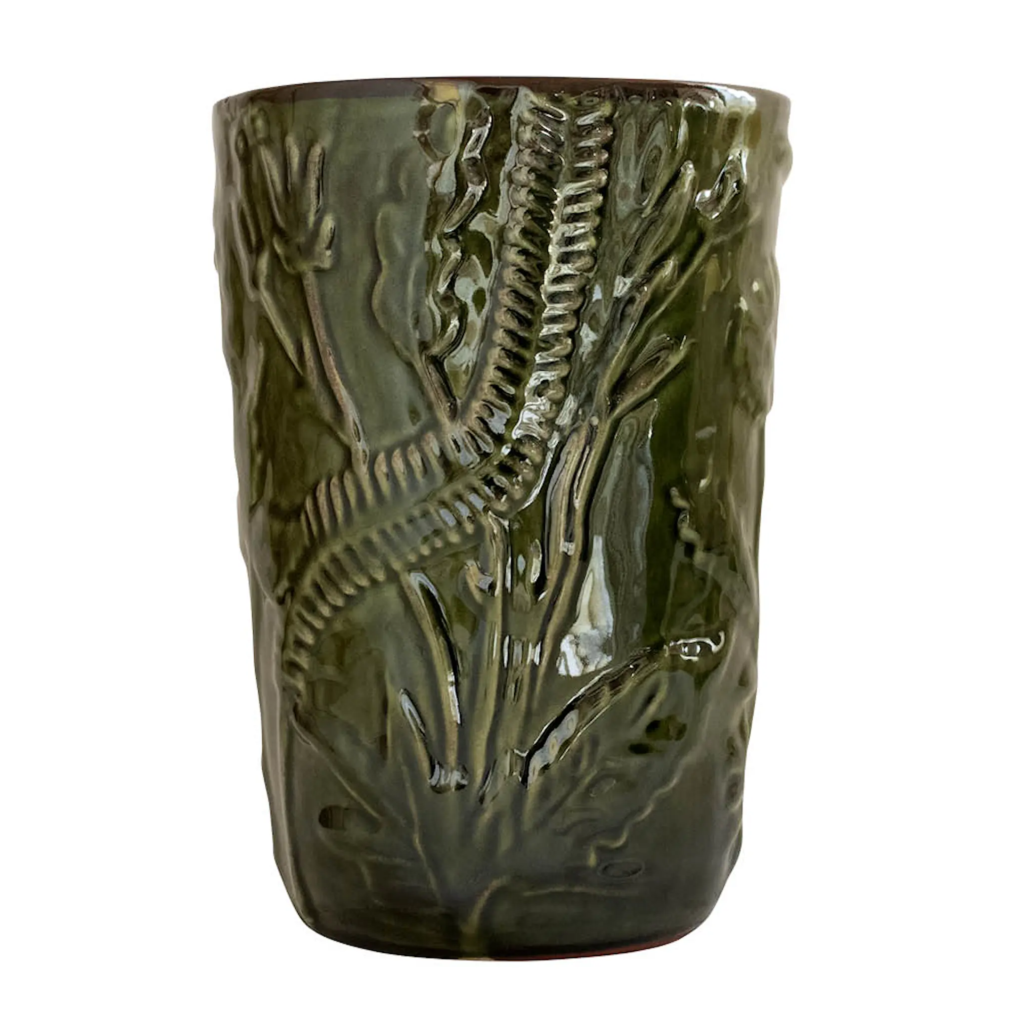 Nittsjö Flora vase cylindro 20 cm grønn