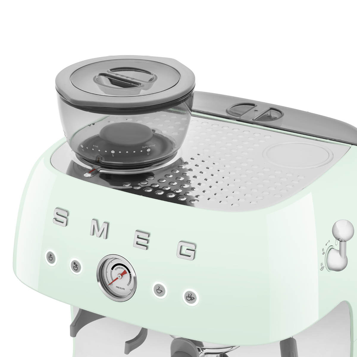 Smeg Smeg Manuaalinen Espressokone kahvimyllyllä EGF03 Pastellinvihreä