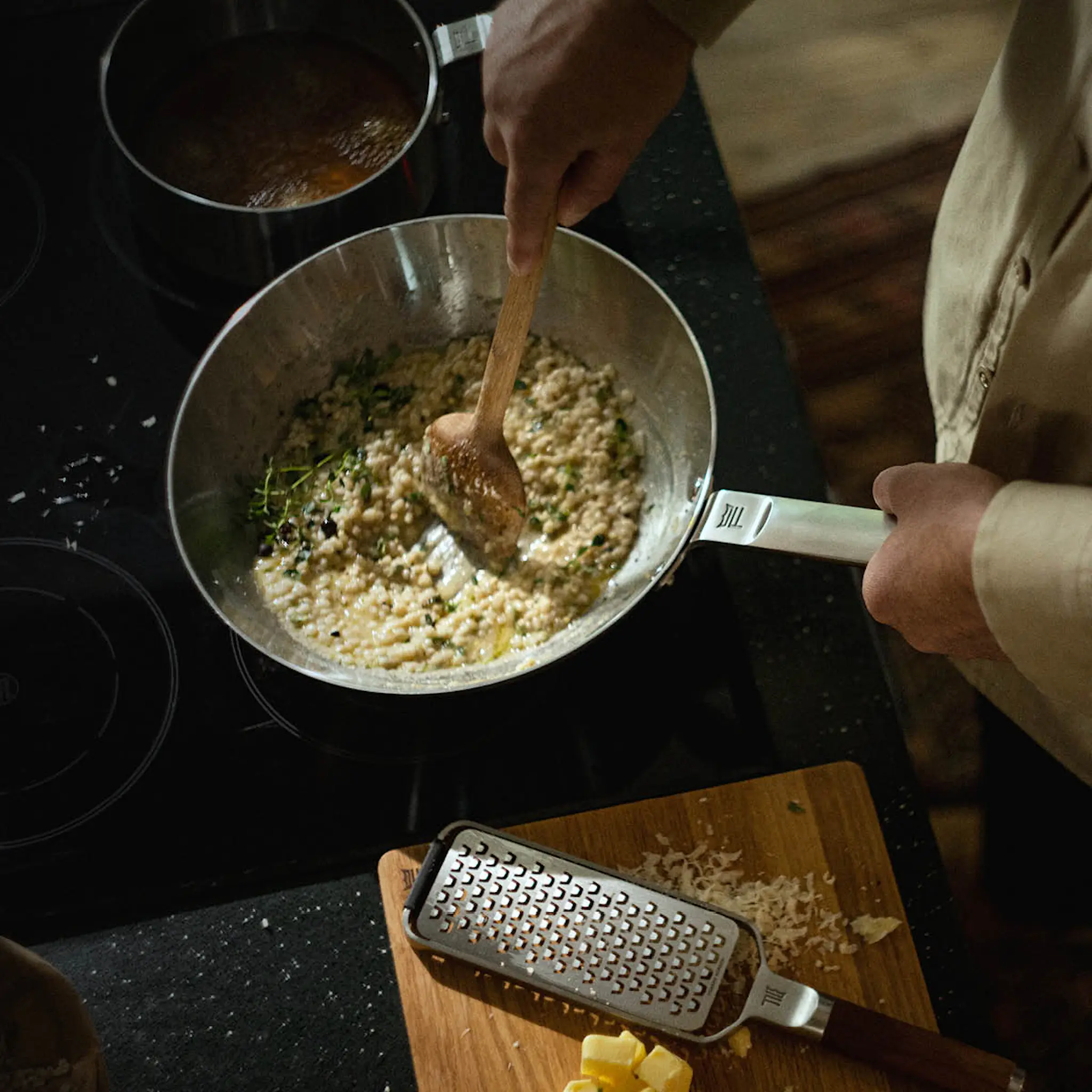 Fiskars Norden Steel Wok 28 cm obelagt rostfritt stål