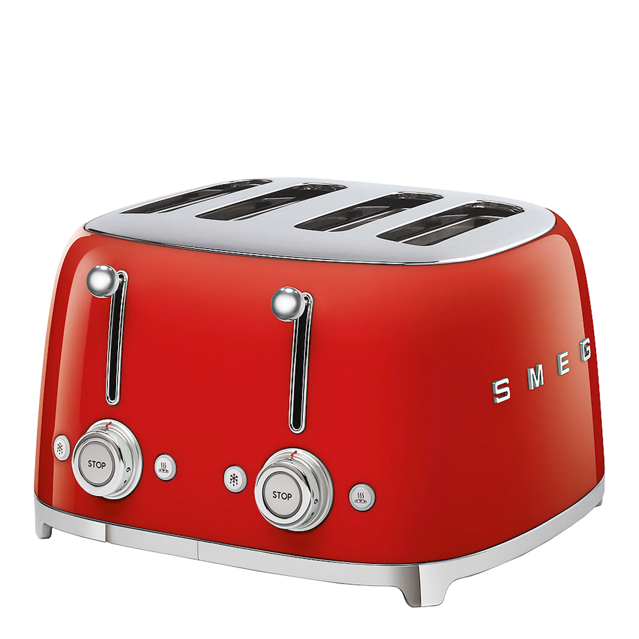 Smeg Smeg Brödrost 4 skivor TSF02 kvadrat Röd