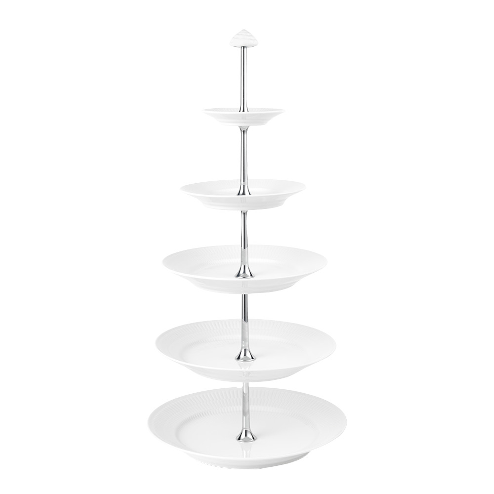 Royal Copenhagen White Fluted Fat 5 våningar