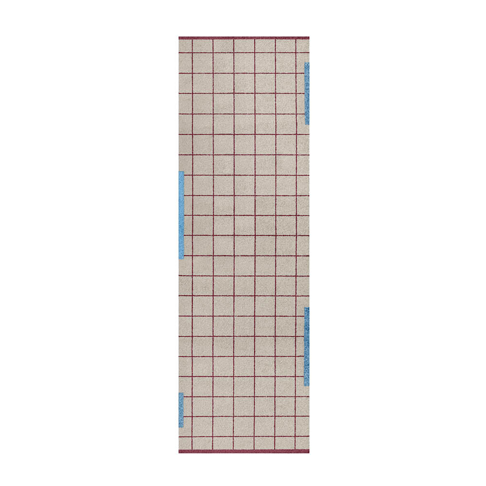 Mette Ditmer Network golvmatta 240x77 cm vinröd