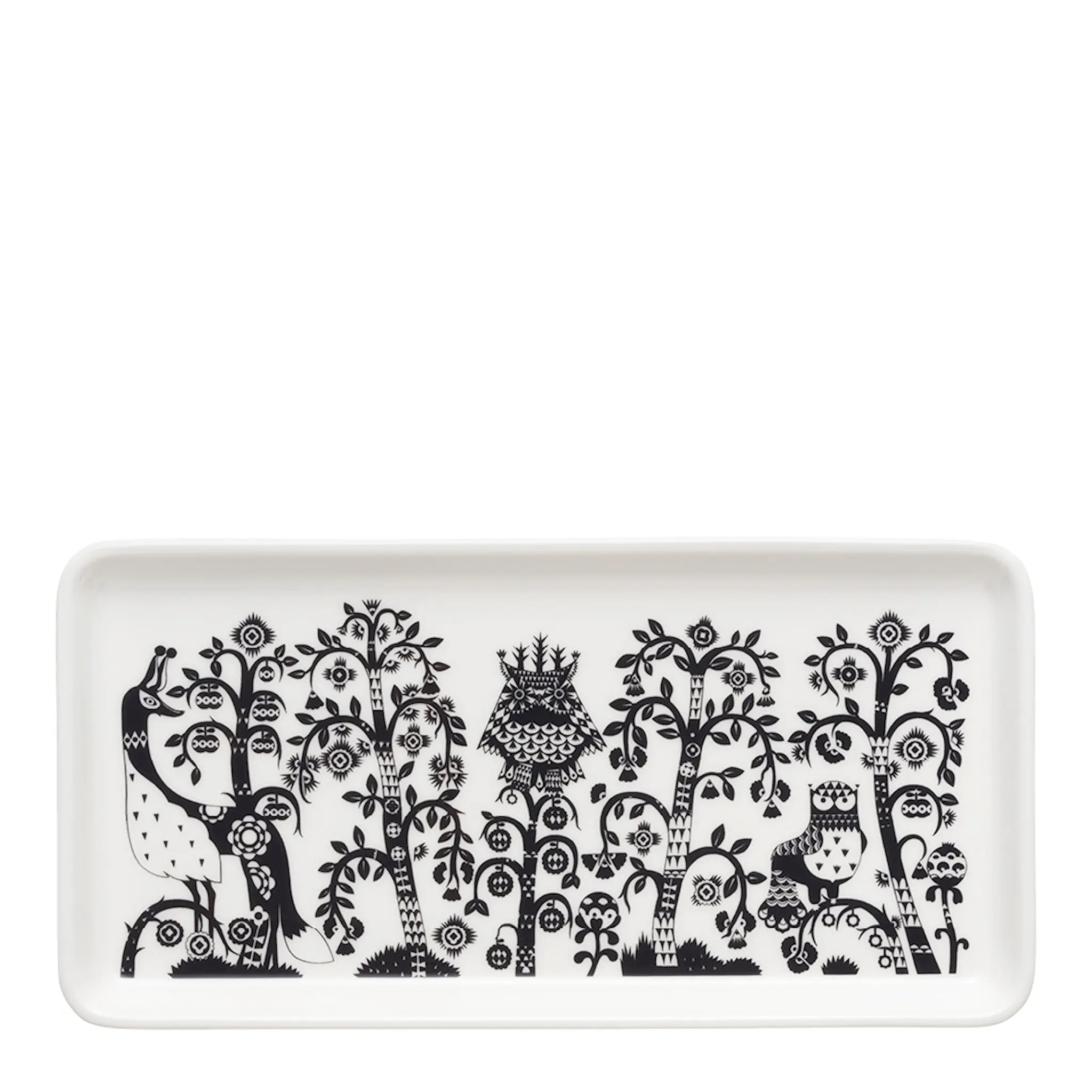 iittala Taika tallrik rektangel 12x24 cm svart