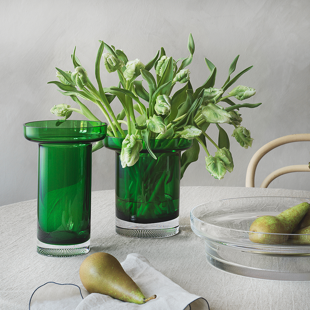 Kosta Boda Limelight tulipanvase 19,5 cm grønn