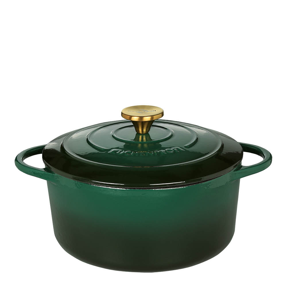 Küchenprofi Provence gjutjärnsgryta rund 24 cm 4,2 L grön