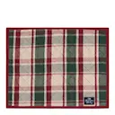 Bordstablett vadderad linne/bomull 35x45 cm rutigt grön/röd/beige