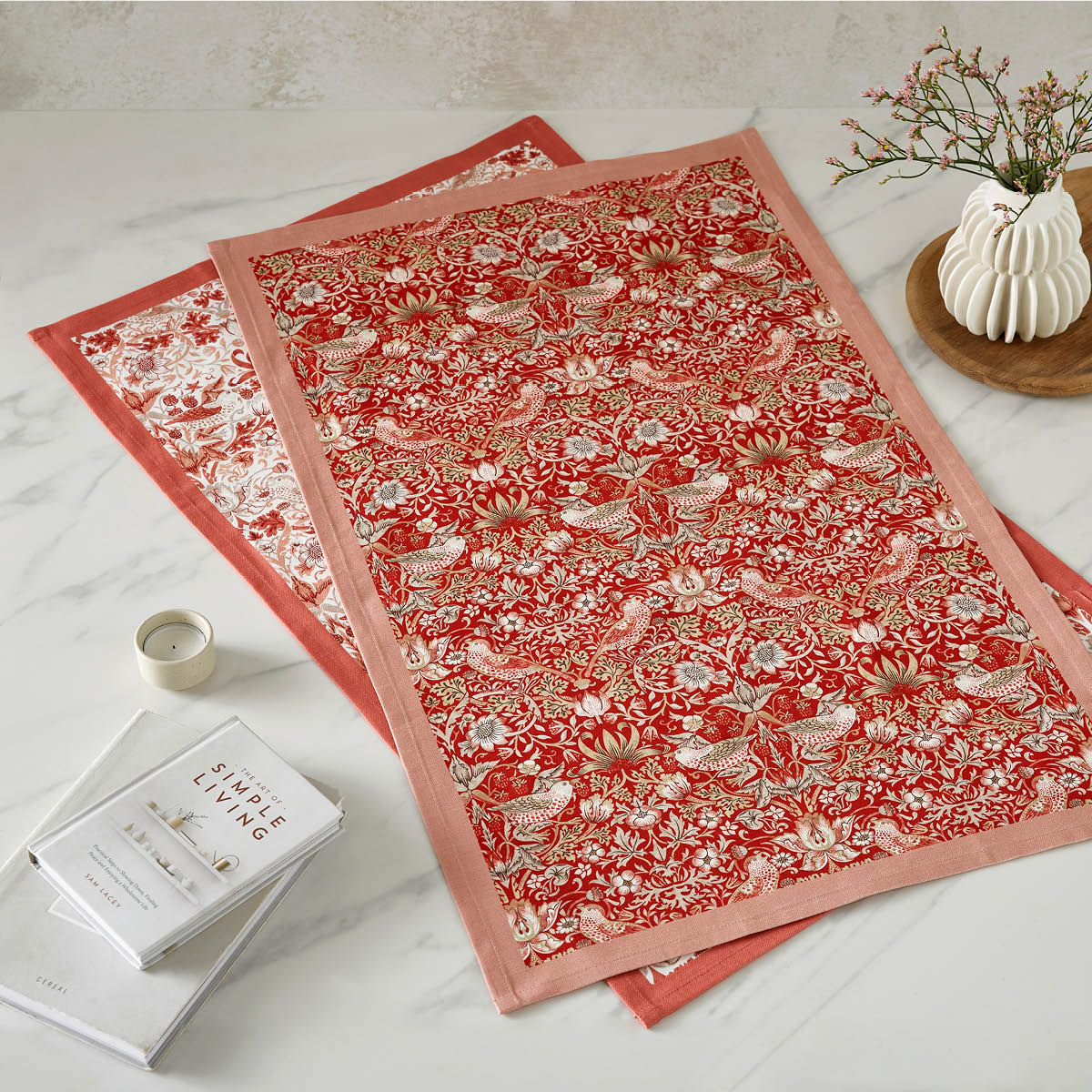 Spode Morris & Co kökshandduk Strawberry Thief 2-pack 45x74 cm