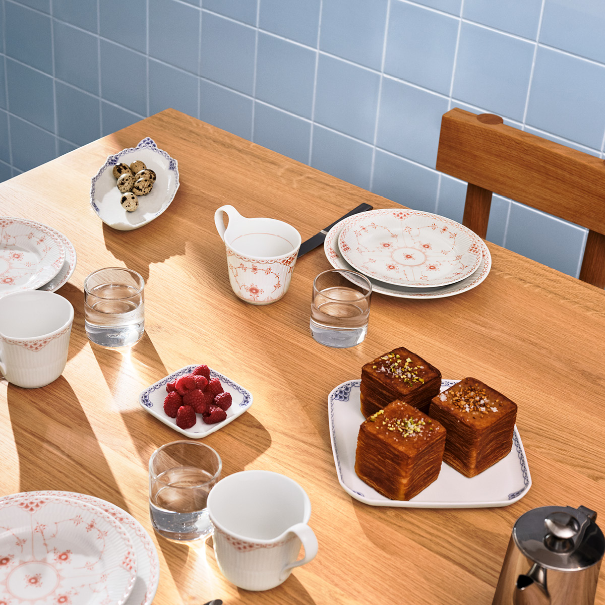 Royal Copenhagen Princess fyrkantig tallrik 21 cm vit