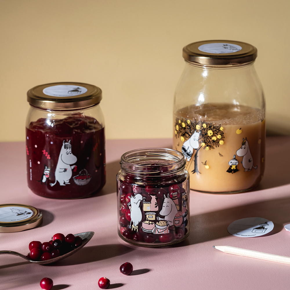 Muurla Mumin glasburk 1 L äpplen klar