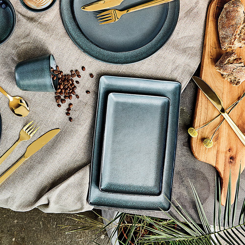 Aida Raw Tallrik rektangulär 31,5x20 cm Northern Green