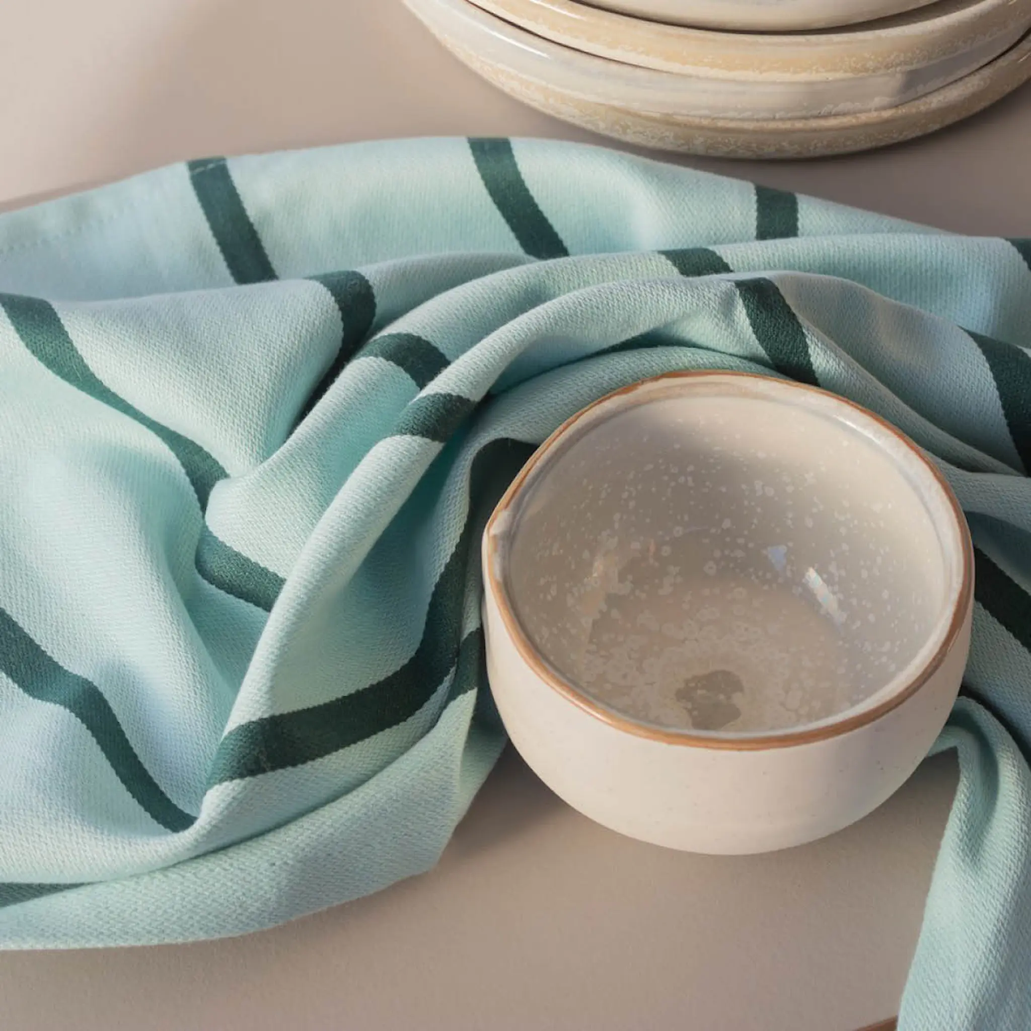 Mette Ditmer Stripes Keittiöpyyhe 70x50 cm 2 kpl Mint