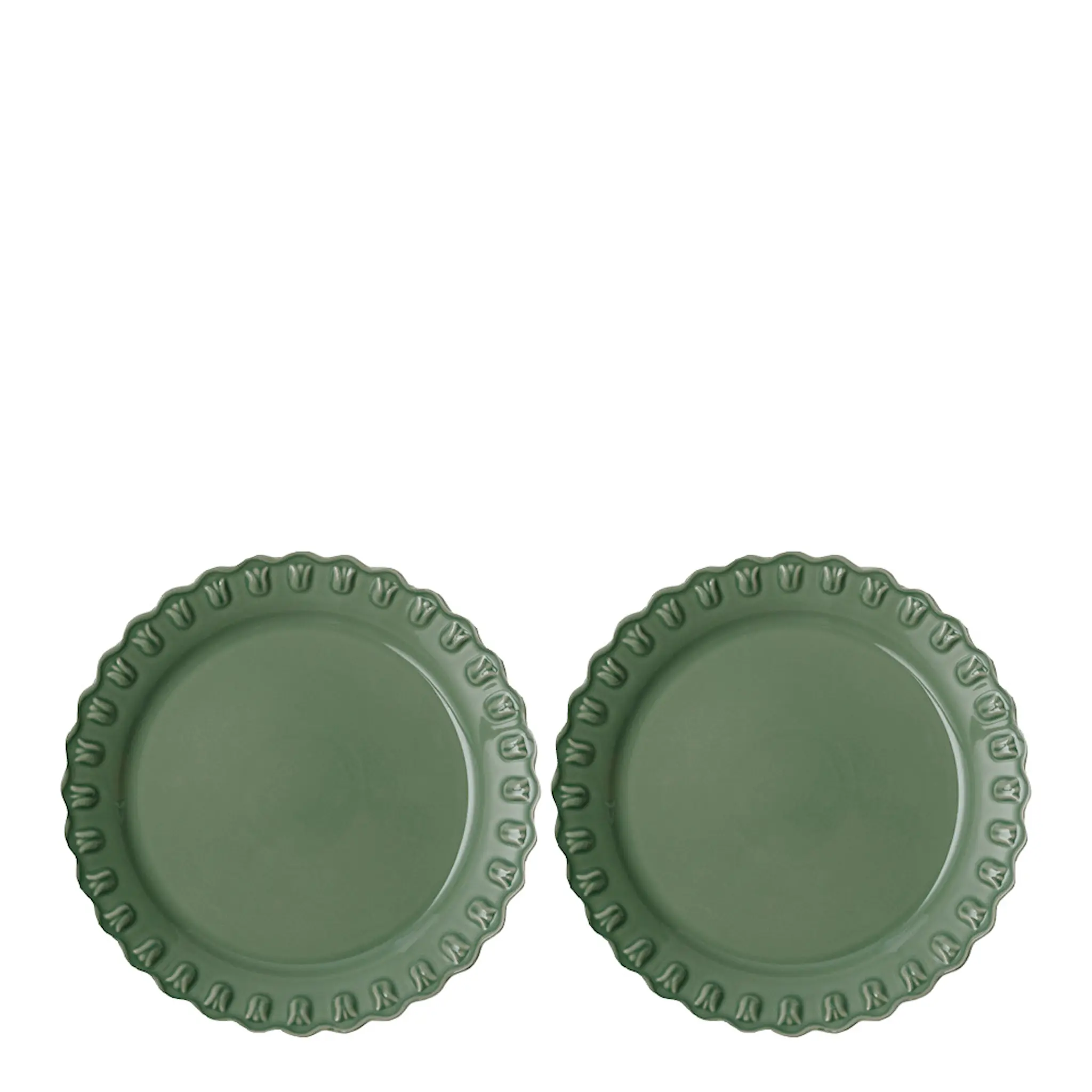PotteryJo Tulipa Tallrik 26 cm 2-pack Verona Green