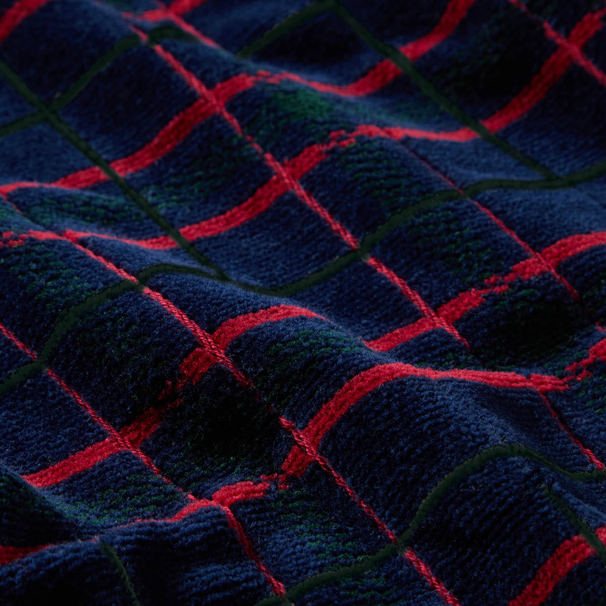 Lexington Handduk velour 50x70 cm 2-pack rutig marinblå/grön/vinröd