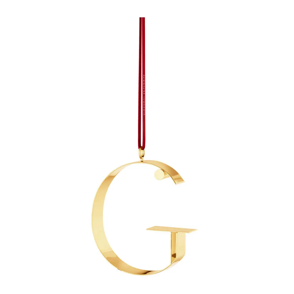Ornament pyntebokstav G gull