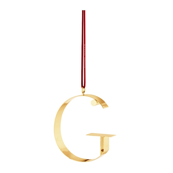 Ornament prydnadsbokstav G guld