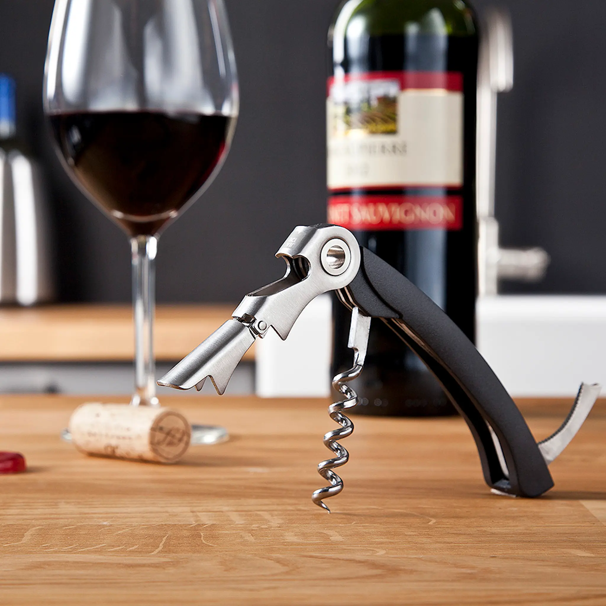 Vacu Vin Vacu Vin Kyparkorkskruv Svart
