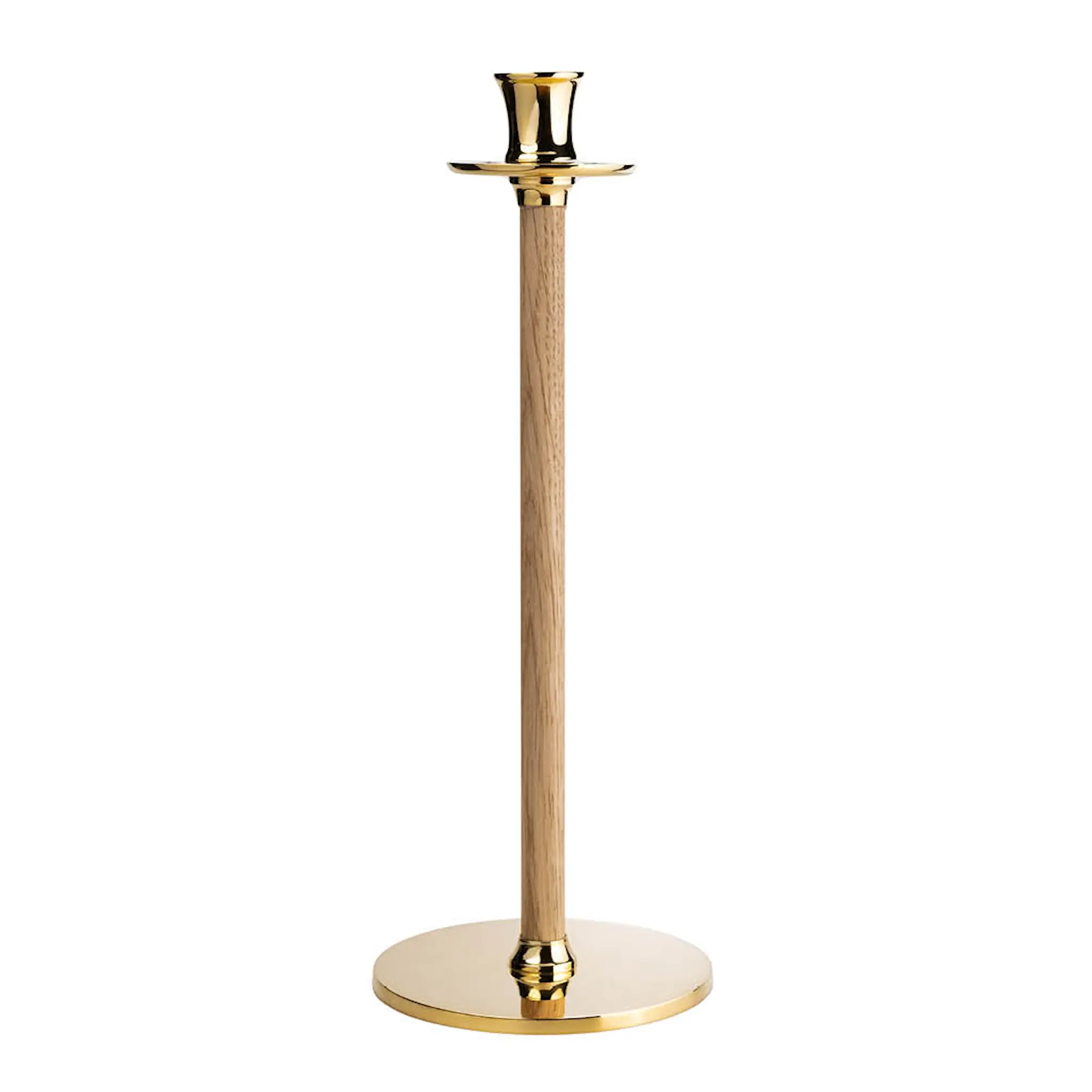Hilke Alto Basso ljusstake L 35 cm mässing/ek