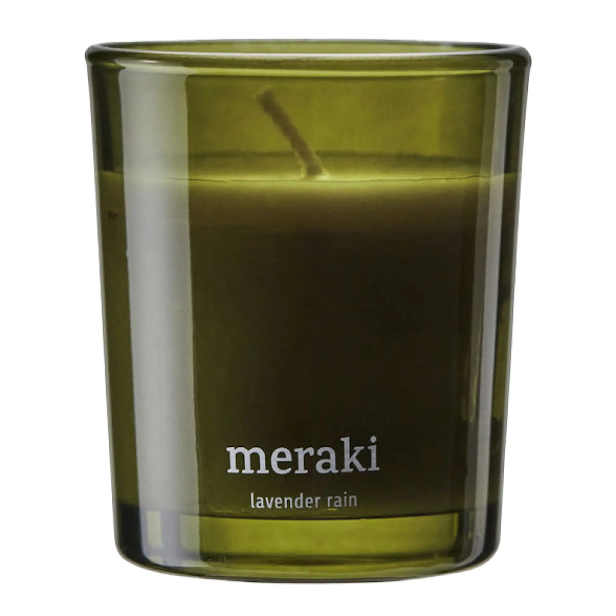 Meraki Doftljus lavender rain 6x6 cm grön