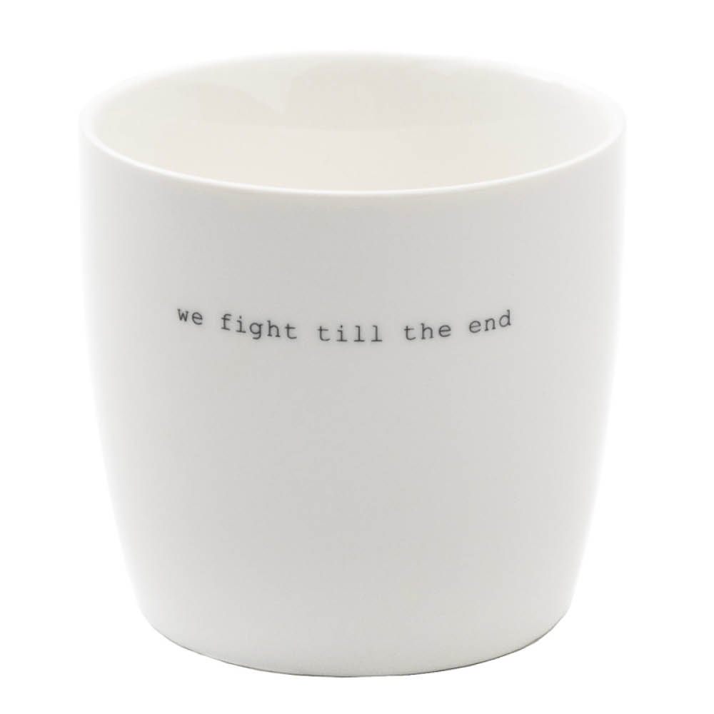 Sögne Home Krus we fight till the end 30 cl hvit