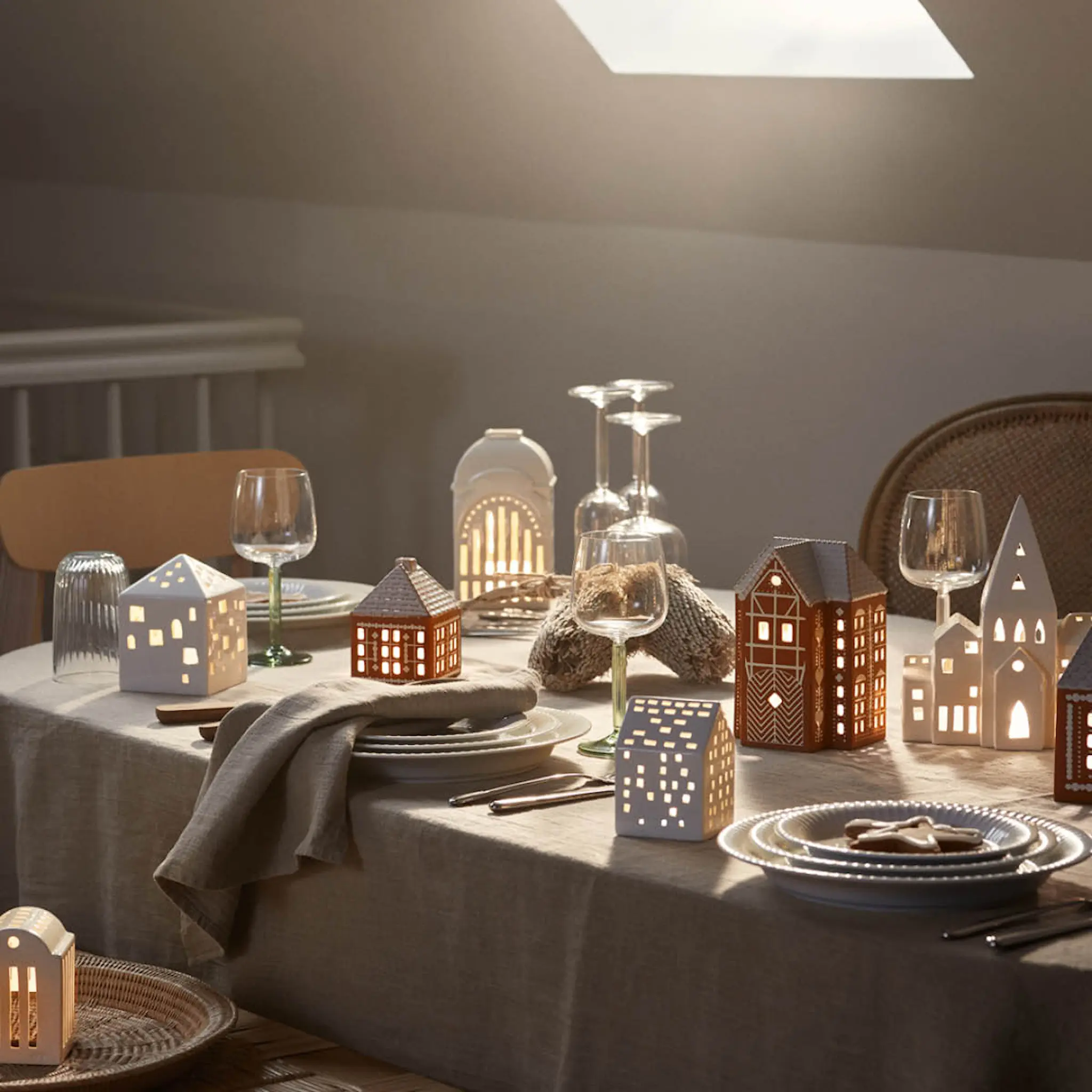 Kähler Pepparkakshus ljuslykta Large Brun